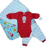 【未熟児】【低出生体重児】【早産児】【NICU】用 ベビー服：長袖ロンパース ズボン、ブランケット付き ３点セット