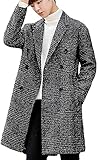 THRGKAI 【在庫処分】チェスターコート メンズロングコート 千鳥柄 チェック 千鳥格子 カップル 春服 秋冬服 ロング丈 ビジネス 薄