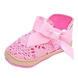 ファーストシューズ ベビーシューズ ベビーフィート 編み物 女の子 幼児 可愛い ボトムソフト 3ヶ月-24ヶ月 サンダル hibote ピンク 内径12cm