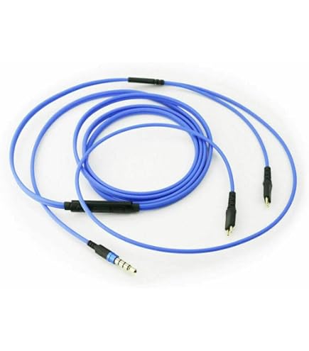 Amazon.co.jp: 4ft/1.2m OFCワイヤー ブルーケーブル Sennheiser用
