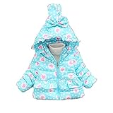FEVON　コート　子供服　キッズ　女の子　ベビー　アウター　春　秋　冬　可愛い　ドット柄　ハート柄　フード付き　中綿　保温　防寒　綿服　厚手　ジャケット　中綿コート　キッズ　ガールズ　ジャンパー　通