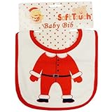 Christmas Baby Bib with Santa Prints by Soft Touch [並行輸入品]
