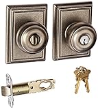 Schlage Lock Company F51AGEO621ADD Distressed Nickel Georgian Keyed Entry F51A Panic Proof Door Knob