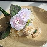 RaiFu 花束　バラ　牡丹　ブーケ　人工花　造花　結婚式　ホーム　インテリア　デコレーション　ウェディング　装飾　欧風