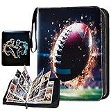 フットボールカードバインダー、トレーディングカードバインダー、カードバインダー、9ポケット、40個の取り外し可能なスリーブ、フットボールカード、バインダーフットボール、コレクションカードアルバム、すべてのスポーツバインダー、フットボールカードブック、720ポケット。