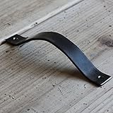 【黒皮鉄シリーズ】 取っ手 ハンドメイド平板タイプ Ｌサイズ