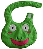 音が鳴る!ベビー スタイ♪パイル生地でふわふわの肌に優しいよだれかけ♪ Frog