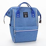 Cuby マザーズバッグ ママバッグ 大容量 ベビー用品収納 アウトドア 通勤 学校にも適用 (ブルー)