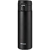 タイガー魔法瓶(TIGER) タイガー 水筒 480ml マグボトル ワンタッチ 軽量 ステンレスボトル 真空断熱 保温保冷 ブラック MKA-K048KK
