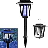 UP STORE ソーラー電源 2way 電撃殺虫器 LEDガーデンライト 殺虫ランタン UV光源吸引式殺虫器 電気代不要 日本語説明書 & 国内メーカー保証付き