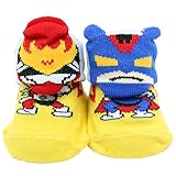 KU-KU WALK（ク ク ウォーク） ３Ｄベビーソックス　【ヒーロー】【SK-085】 (SS（11-13cm）, イエロー)