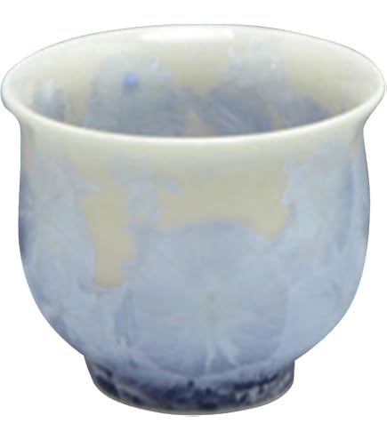 Amazon.co.jp: 京焼 清水焼 陶あん窯 ぐい呑 花結晶 黄 kta827-05