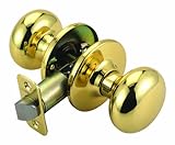 Design House 753269 Cambridge 2-Way Latch Passage Door Knob, Adjustable Backset, Polished Brass Fini