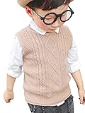 Plus Nao(プラスナオ) ベスト ベビー キッズ 男の子 ニット ノースリーブ ベビー服 子供服 ベビーウエア キッズウエア 80cm 90cm 100cm 11 カーキ 120cm