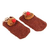 Perfk 子供　サンタ　暖かい　スリッパ　　ストッキング　　新しい　かわいい　　クリスマス　　春/秋/冬　　全5スタイル - トナカイ