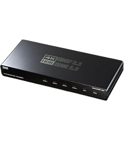 Amazon | サンワサプライ 4K2K対応HDMI分配器(4分配) VGA-UHDSP4