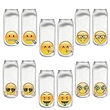 BaoXBao ファニー 狂った Emoji 表現 スマイリー 笑顔 靴下 バリューパック (2)
