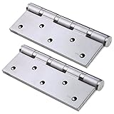 UHPPOTE　ドアヒンジ　蝶番　木造ドア用　1ペア　5″×3.5″　ステンレス鋼　ボールベアリング　インストールネジ付き　ハードウェア　丁番　1対　ヒンジ　ドア用　UHPPOTE Pair of 5