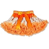 Pettigirl女の子ドレス 子供チュールスカートTUTU オレンジキッズダンスドレス カジュアル 5歳 [並行輸入品]