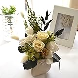 ほんのり香る100%プリザーブドアレンジ　[アロマピュア] (（母の日ギフト）ホワイト)