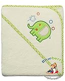BlueberryShop Embroidered WARM HOODED Bath Pool Beach TOWEL Baby Kid Todler 80 x 80 cm (31.5" x 31.5
