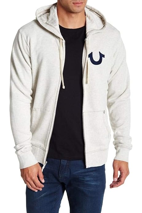 True Religion Men's Zip Up Hoodie, Camo 