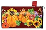 Fall Glory Floral Largeメールボックスカバー秋Pumpkins Oversized Briarwood Lane