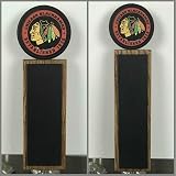 Blackhawks Hockey Puck黒板タップハンドル 9"