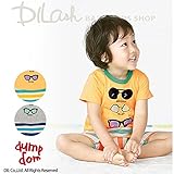 (ダンプドム) dumpdomボーダー切り替え半袖ロンパース/夏 80 グレー