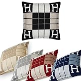 HERMES エルメス　クッション　AvalonⅢアヴァロンPM カシミア　ブラック　ウール　H102666M55　ビーチ [並行輸入品]