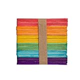 Conijjwa 木製 アイスキャンディー棒 芸術品やアートワークを作り用に DIY クラフト フリーザー 50本入り (H02-M)