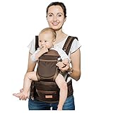 Apolala 抱っこ紐 ウエストベルト ベビーキャリア 8WAY 多機能 お尻シット 新生児 赤ちゃん サイズ調節可 2017年最新式 コーヒー色