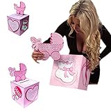 AdoroxベビーシャワーキャンディTreat Boxesキャンディギフトボックス装飾ベビーシャワー記念品 ピンク 4327953879