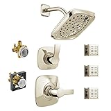Delta KS14252-DRB15-PN KS14252-DRH55-PN Tesla 14 Series Shower Kit with Hand Shower and Rough-in, Po