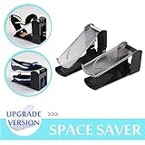 調節可能なShoe Slotzストレージラックホルダーオーガナイザースペースセーバー ブラック CE-YY-02BL