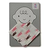 めんぷます田赤ちゃんのハンカチガーゼ 2枚入り生まれた! (ピンク)25×25cm綿100%日本製