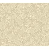 York Wallcoverings WA7798 Waverly Classics Merletto Wallpaper, Burlap/Cream [並行輸入品]