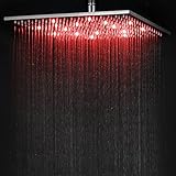 Alfiブランドled16s 16インチSquareマルチカラーLED雨シャワーヘッド LED16S-PC 1