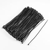 Hi joy ケーブルタイ　結束バンド　ケーブルタイ 350 個 2.5mmx200mm プラスチック ブラック 強力線固定ストラップ