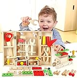 Alytimes おもちゃ 知育玩具 木製 玩具 大工さんセット 木のおもちゃ 男の子 3歳 から