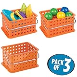 mDesign small3pktoybaskets オレンジ 5743MDT