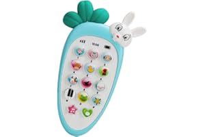 赤ちゃん用スマホ 電子玩具電話 おもちゃ はじめての携帯電話 1歳 幼児 指先 知育玩具 サウンドとライト付き 多機能 歯固め 数字 学習 指遊び 持ち運び ミュージック スマートフォン 誕生日 プレゼント (ブルー)