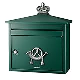 brabantia (ブラバンシア) B210 郵便ポスト 壁掛けタイプ 鍵付き おしゃれ 北欧 ポスト 郵便受け マットグリーン