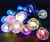 ノーブランド品30球6m 電飾 ソーラーLEDクリスマスイルミネーション ガーデンライト イルミネーションライト ストレートライト ウエッデイング ツリー マルチカラー 4色ミックス