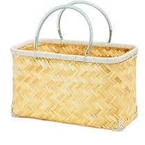 Amazon.co.jp: 型番556NA 竹市場かご 収納バスケット 買い物カゴ
