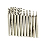 SHINA 10Pcs/set 1.5-6mm HSS ストレートシャンク 4フルート カッター エンド ミル 4刃スパイラル ビット CNC ドリルビットツール 6542 ハイスピードスチール