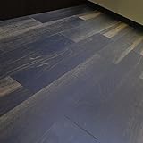 ハリー DIY 木目フロアタイル フローリング調 扱いやすいかんたん床材 ［ ブラックグレー コクタンウッド ］ 91cm x 15cm 7枚入