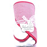 Infantissima Hooded Towel, Gingham Shocking Pink by Infantissima