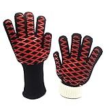 Heat Guardian Heat Resistant EN407 Certified Gloves BBQ Gloves 932F Extreme Heat Resistant Oven Glov