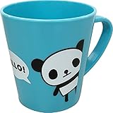 ツイン パンダのプラスチックマグカップ I ブルー 240ml JMZ018
